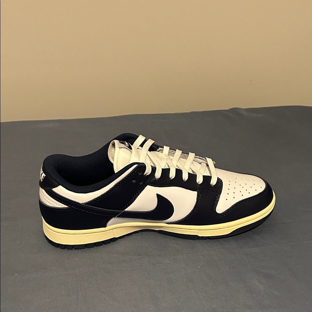 Nike Dunks Women’s White and Midnight Navy Sneakers